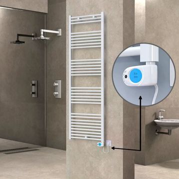 Haiti Elektrikli 900 Watt 600x1800 cm Düz Beyaz Musa Termostatlı Havlupan
