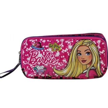 Hakan 96973 Barbie İki Bölmeli Simli Pembe Kalem Çanta