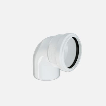 Hakan Boru 75x45 mm Beyaz Pvc-U Dirsek Borusu