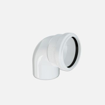 Hakan Boru 75x45 mm Beyaz Pvc-U Dirsek Borusu