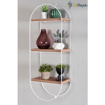 Halcan Dekoratif 3 Raflı Duvar Rafı