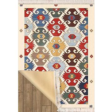 HalıMyLife Pvc Tabanlı Yıkanabilir 100x140 cm Kaymaz Halı