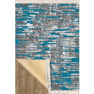 HalıMyLife Pvc Tabanlı Yıkanabilir 100x140 cm Kaymaz Halı