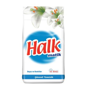 Halk 9 kg Beyaz ve Renkliler Toz Deterjan