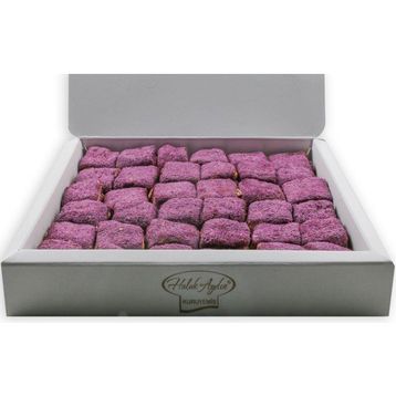 Haluk Aydın Kuruyemiş 735 gr Çikolatalı Fındıklı Mor Velvet Kaplı Baklava