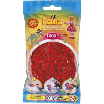 Hama 1000'lik Koyu Kırmızı Midi Boncuk