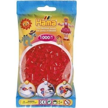 Hama 1000'lik Şeffaf Kırmızı Midi Boncuk