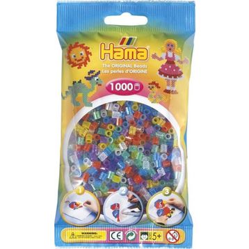 Hama 1000'lik Şeffaf Simli Renkler Midi Boncuk