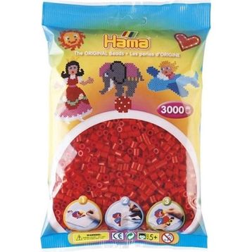 Hama 3000'lik Kırmızı Midi Boncuk