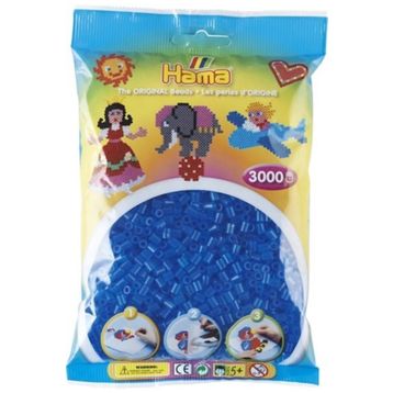 Hama 3000'lik Şeffaf Mavi Midi Boncuk