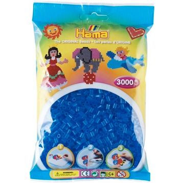 Hama 3000'lik Şeffaf Mavi Midi Boncuk