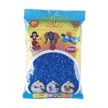 Hama 3000'lik Şeffaf Mavi Midi Boncuk