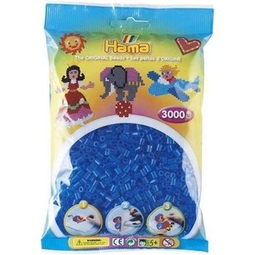 Hama 3000'lik Şeffaf Mavi Midi Boncuk