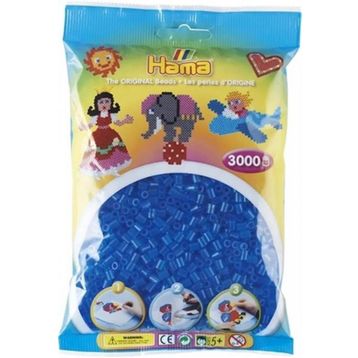 Hama 3000'lik Şeffaf Mavi Midi Boncuk