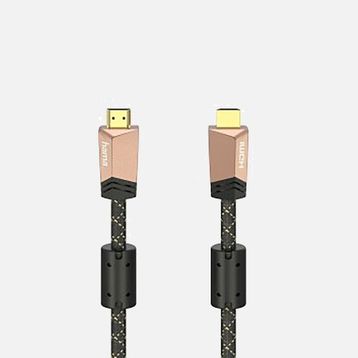 Hama HM.122210 Premium 1.5 m 4K Siyah HDMI Kablo