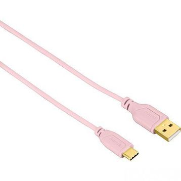Hama HM.135787 Pembe 0.75 m USB-C Flexi Kablo