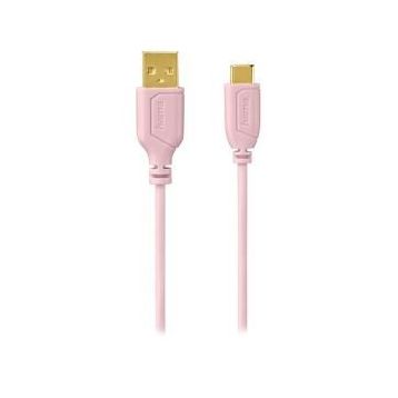 Hama HM.135787 Pembe 0.75 m USB-C Flexi Kablo