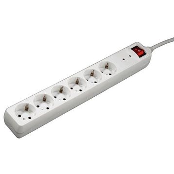 Hama HM.137238 6'lı 3 m Akım Beyaz Korumalı Priz