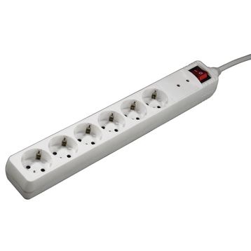 Hama HM.137238 6'lı 3 m Akım Beyaz Korumalı Priz