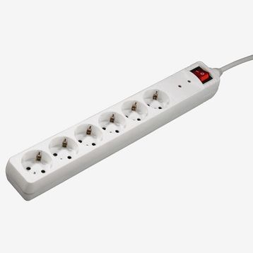 Hama HM.137238 6'lı 3 m Akım Beyaz Korumalı Priz