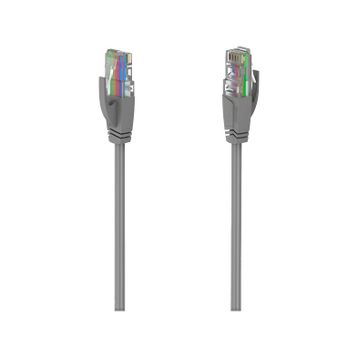 Hama HM.200666 CAT 5E U/UTP 15M RJ45 Gri Ağ Kablosu
