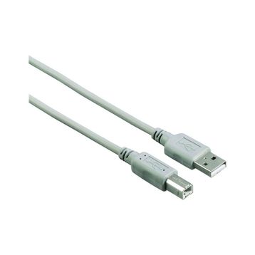 Hama USB 2.0 A B Gri 1.5 m Fiş