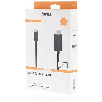 Hama USB-C Plug HDMI Plug Ultra-HD Görüntü Kablosu