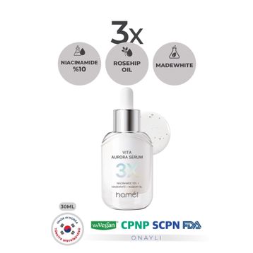 Hamel 3X Vita Aurora Serum %10 Niacinamide 30 ml Koyu Leke Karşıtı Cilt Tonu Eşitleyici Serum