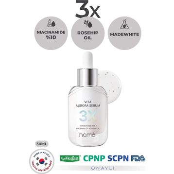 Hamel 3X Vita Aurora Serum %10 Niacinamide 30 ml Koyu Leke Karşıtı Cilt Tonu Eşitleyici Serum