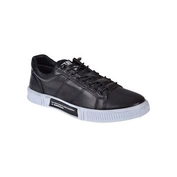 Hammer Jack HJ-20250-M Siyah Beyaz Hakiki Deri Erkek Casual Ayakkabı