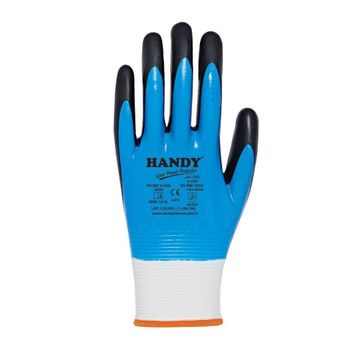 Handy H1701 Nitril Kaplama Mavi Siyah No:9 İş Eldiveni