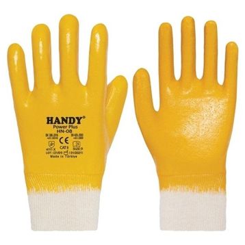 Handy HN-08 Sarı NO:9 Power Plus Nitril İş Eldiveni