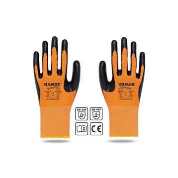 Handy HN-16 Nitril Kaplama 9/L Sanayi Usta Eldiveni Koruyucu Eldiven