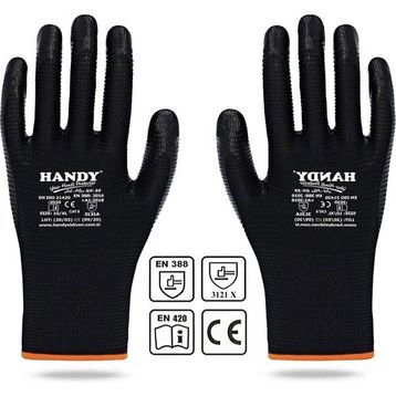 Handy HN-99 Nitril Kaplama Siyah No: 9/L Sanayi Usta Eldiveni Koruyucu Eldiven
