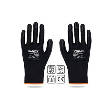 Handy HN-99 Nitril Kaplama Siyah No: 9/L Sanayi Usta Eldiveni Koruyucu Eldiven