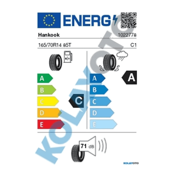 Hankook Kinergy ECO 2 K435 165/70R14 85T XL Yaz Lastiği
