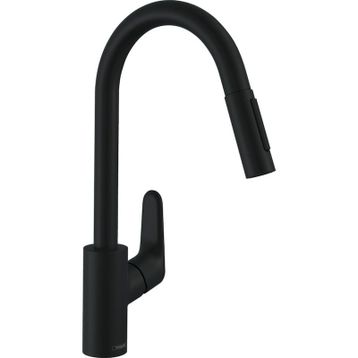 Hansgrohe 31815670 Focus M41 Mat Siyah Spiralli Eviye Bataryası