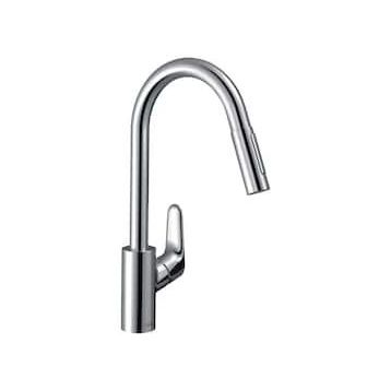 Hansgrohe HG31815000 Focus M41 Tek Kollu Eviye Bataryası 240 2 Jet Çekilebilir El Duşu