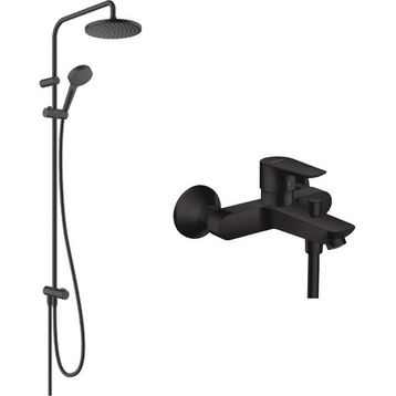 Hansgrohe Vernis Blend 200 1 Jet Reno Mat Siyah Duş Kolonu Seti