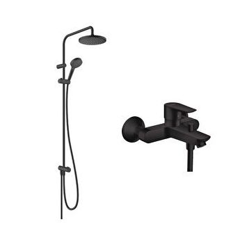 Hansgrohe Vernis Blend 200 1 Jet Reno Mat Siyah Duş Kolonu Seti