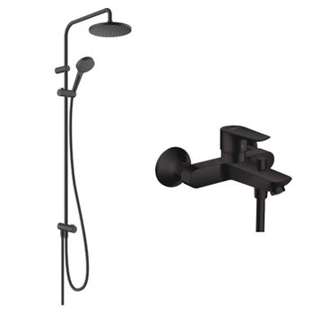 Hansgrohe Vernis Blend 200 1 Jet Reno Mat Siyah Duş Kolonu Seti