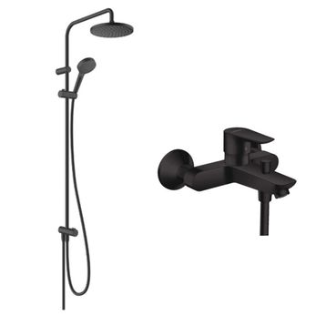 Hansgrohe Vernis Blend 200 1 Jet Reno Mat Siyah Duş Kolonu Seti