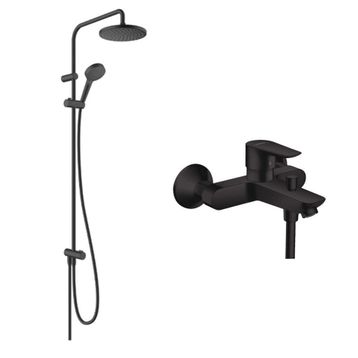 Hansgrohe Vernis Blend 200 1 Jet Reno Mat Siyah Duş Kolonu Seti