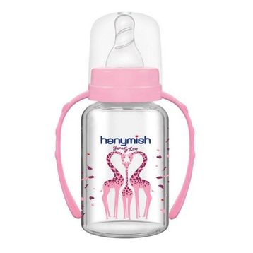 Hanymish 125 cc Pembe Kulplu Cam Biberon