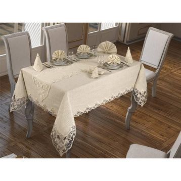 Hanzade 161680 Krem 26 Parça Masa Örtüsü