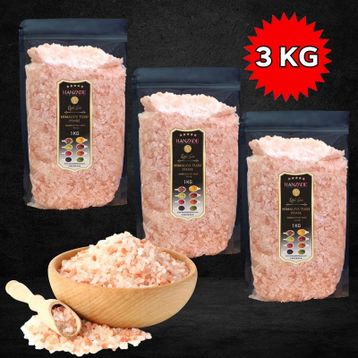 Hanzade Bitkisel 1 kg Granül Pembe Himalaya Tuzu (3 adet)