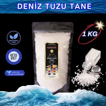 Hanzade Bitkisel 1 kg İyot İlavesiz Saf Deniz Tuzu