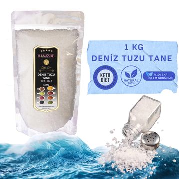 Hanzade Bitkisel 1 kg Tane Granül İyot İlavesiz Saf Deniz Tuzu