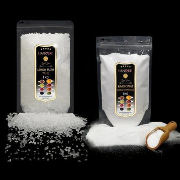 Hanzade Bitkisel 1 kg Tane Limon Tuzu + 1 kg Karbonat