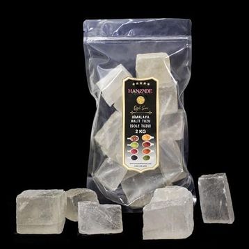 Hanzade Bitkisel 2 kg Şeffaf Berrak Halit Tuz Sole Tuzu